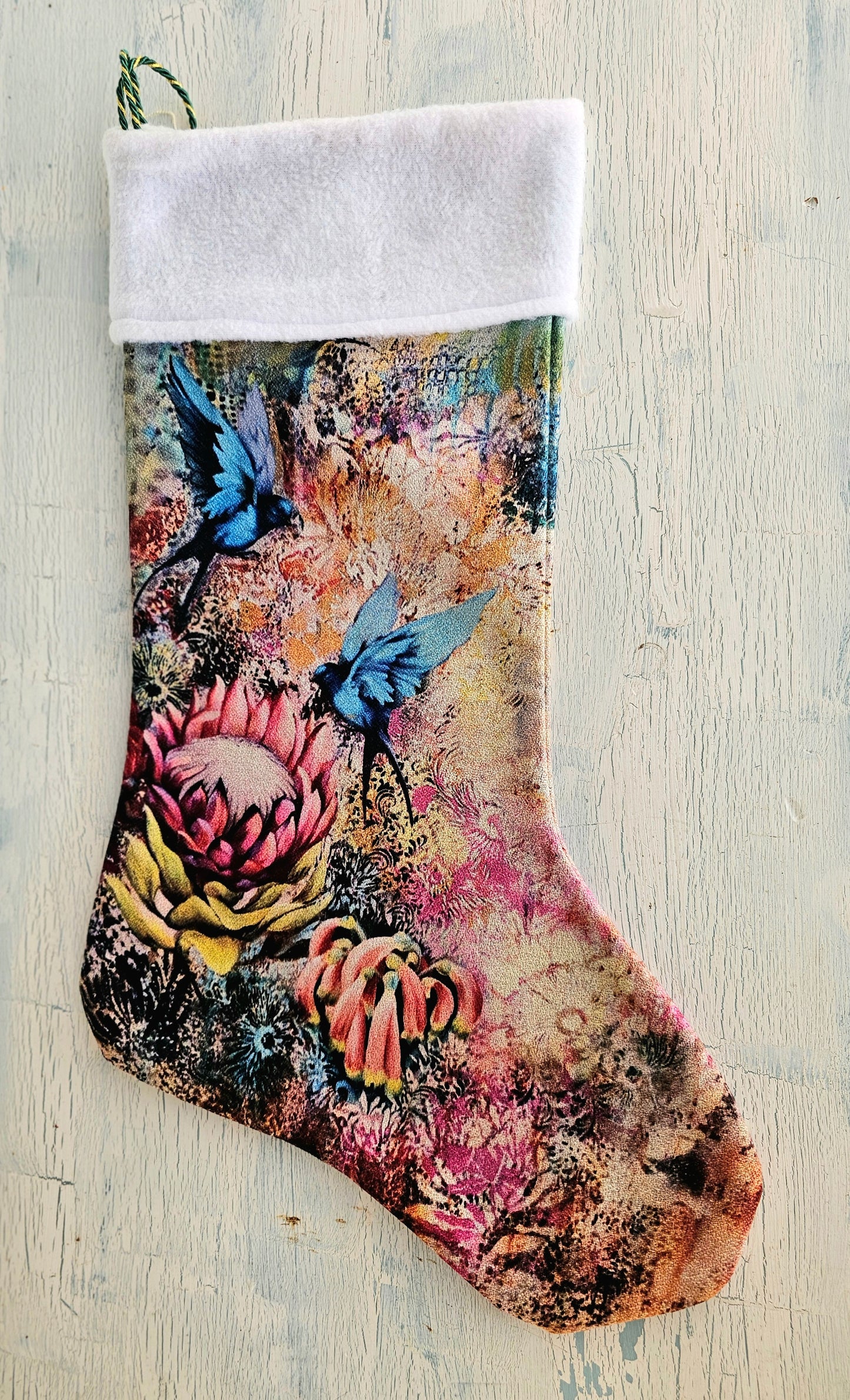 Christmas stocking - Protea botanicals