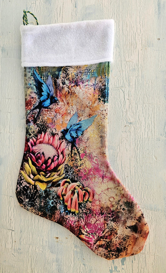 Christmas stocking - Protea botanicals