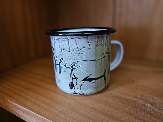 Blik bekers - Camping mugs, moer koffie