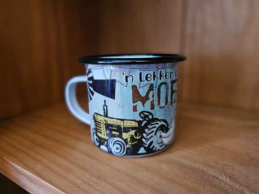 Blik bekers - Camping mugs, moer koffie