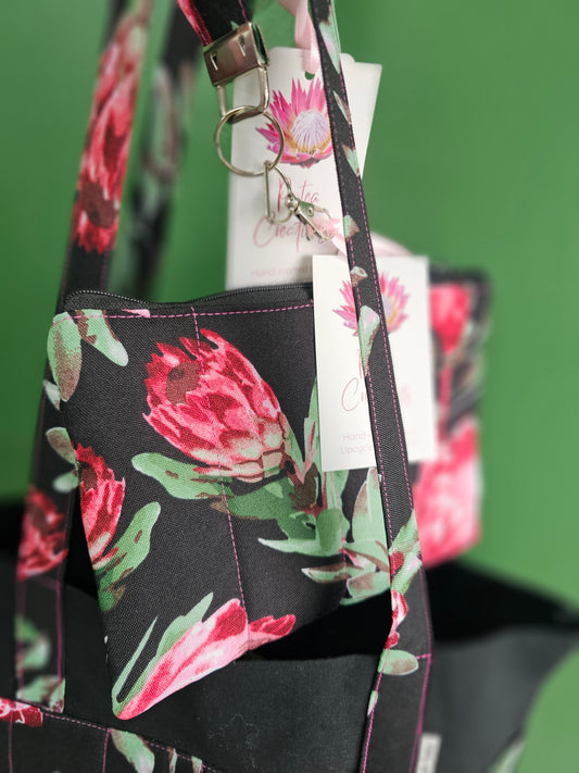 Handmade Tote & coin purse set Proteas