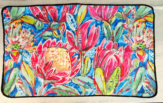 Micro fibre Kitchen Towel - Sky blue pink