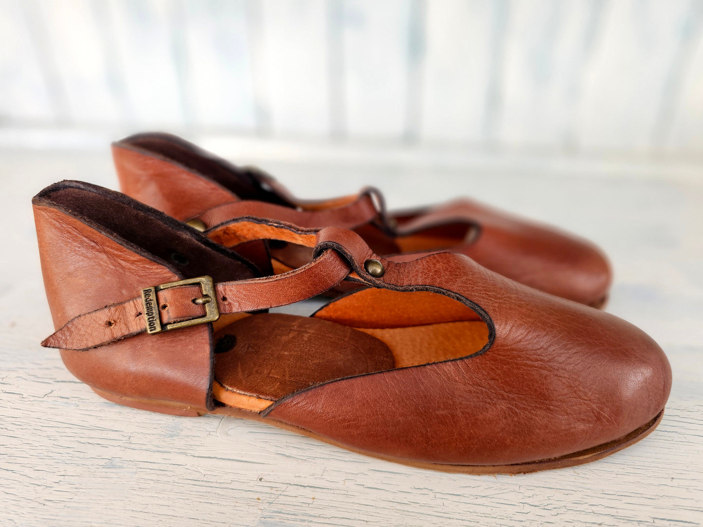 Mary Jane handmade leather - Brown