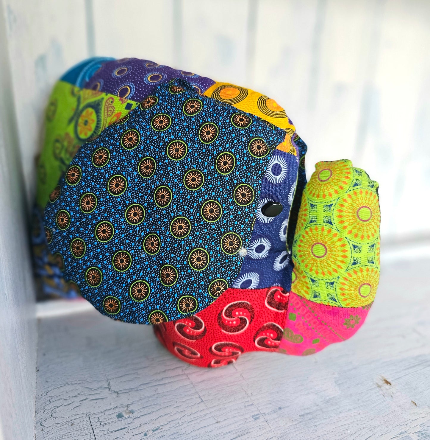 shweshwe Elephant Soft toy - Patchy