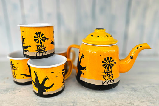 Platteland Camping Set - Hand painted in SA