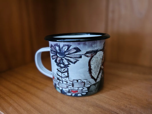 Blik bekers - Camping mugs, hartjie