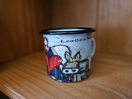 Blik bekers - Camping mugs, hartjie