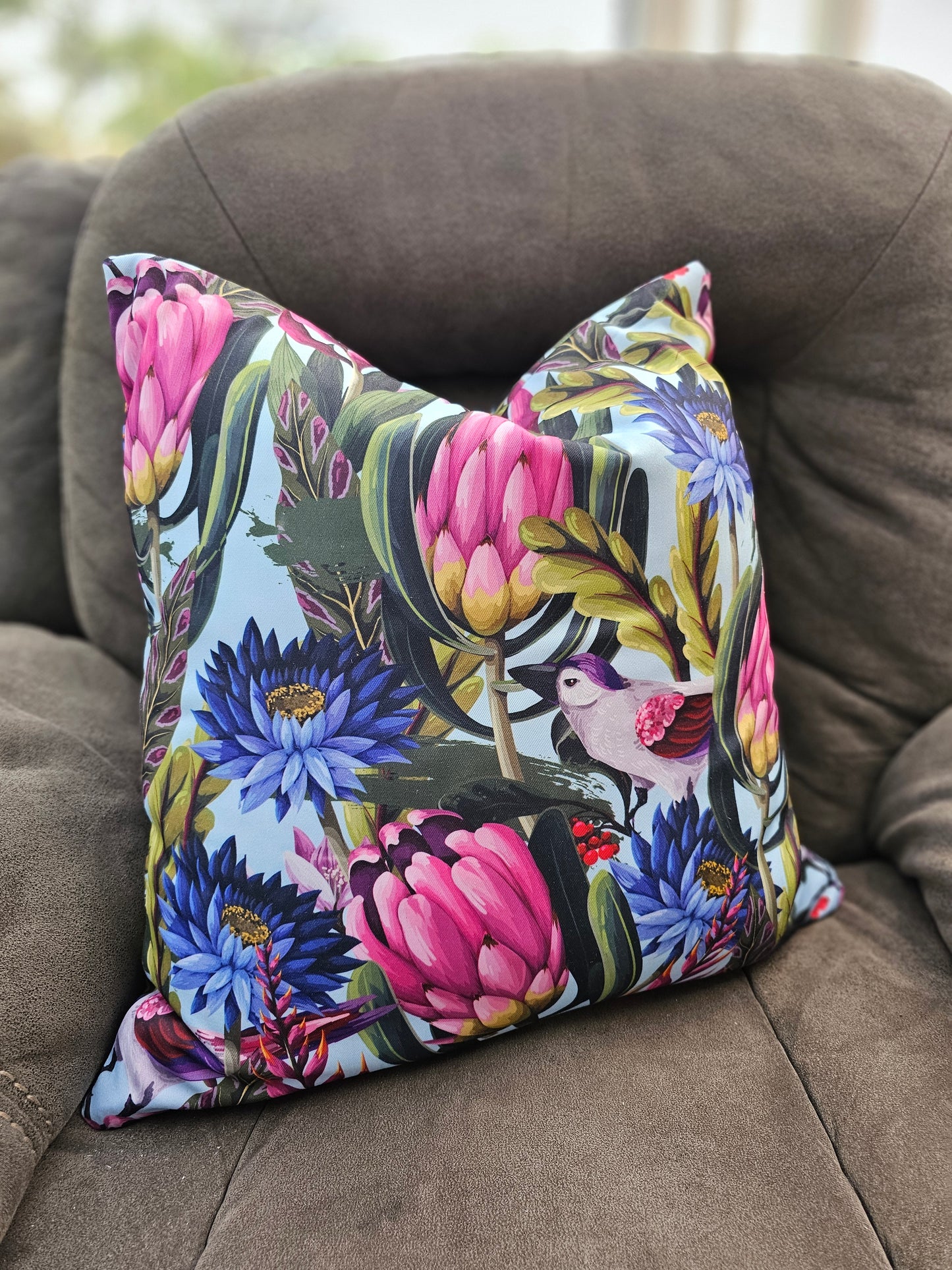 Protea 18x18 cushion cover